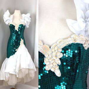 Loralie Vintage 1980s Sequined Gown